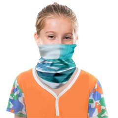 Tsunami Tidal Wave Wave Minimalist Ocean Sea Face Covering Bandana (kids) by Ravend