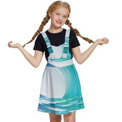 Tsunami Tidal Wave Wave Minimalist Ocean Sea Kids  Apron Dress by Ravend