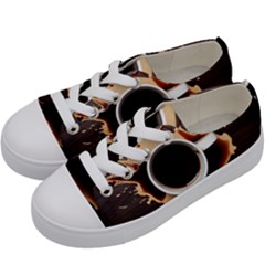 Coffee Cafe Espresso Drink Beverage Kids  Low Top Canvas Sneakers by Ravend