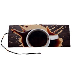 Coffee Cafe Espresso Drink Beverage Roll Up Canvas Pencil Holder (s) by Ravend