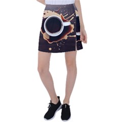 Coffee Cafe Espresso Drink Beverage Tennis Skirt by Ravend