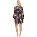 Coffee Cafe Espresso Drink Beverage Tiered Long Sleeve Mini Dress View2