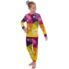 Colorful Cats Kids  Long Sleeve Set 