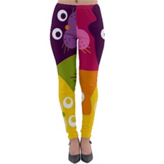 Colorful Cats Lightweight Velour Leggings by Sparkle