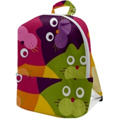 Colorful Cats Zip Up Backpack by Sparkle