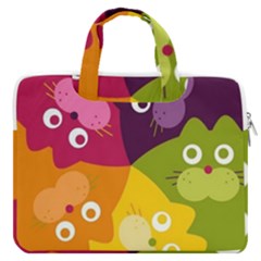 Colorful Cats Macbook Pro 16  Double Pocket Laptop Bag  by Sparkle