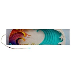 Tsunami Tidal Wave Waves Minimalist Ocean Sea Roll Up Canvas Pencil Holder (l) by Ravend