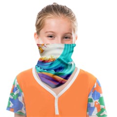 Tsunami Tidal Wave Waves Minimalist Ocean Sea Face Covering Bandana (kids) by Ravend