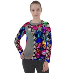 Colorful Diamonds Women s Long Sleeve Raglan Tee