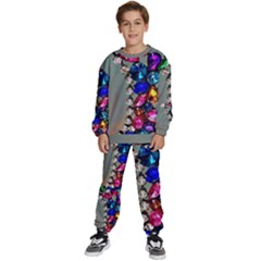 Colorful Diamonds Kids  Sweatshirt Set