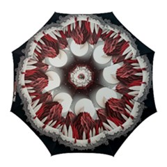 Christmas Wreath Winter Festive Season Nature Golf Umbrellas by Ravend