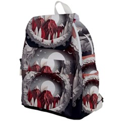 Christmas Wreath Winter Festive Season Nature Top Flap Backpack by Ravend