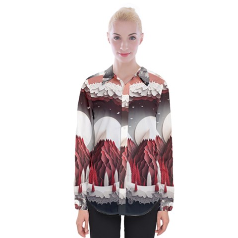 Christmas Wreath Winter Festive Season Nature Womens Long Sleeve Shirt by Ravend