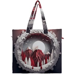 Christmas Wreath Winter Festive Season Nature Canvas Travel Bag by Ravend