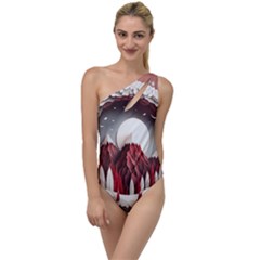 Christmas Wreath Winter Festive Season Nature To One Side Swimsuit