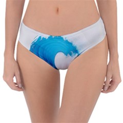 Wave Tsunami Tidal Wave Ocean Sea Water Reversible Classic Bikini Bottoms by Ravend