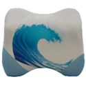 Wave Tsunami Tidal Wave Ocean Sea Water Velour Head Support Cushion View1