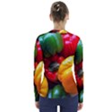 Colorful Capsicum V-Neck Long Sleeve Top View2