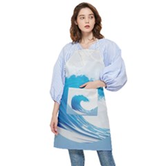 Wave Tsunami Tidal Wave Ocean Sea Water Pocket Apron by Ravend