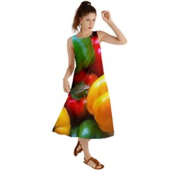 Colorful Capsicum Summer Maxi Dress by Sparkle