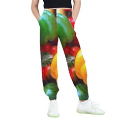 Colorful Capsicum Kids  Elastic Waist Pants by Sparkle