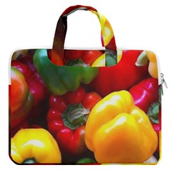 Colorful Capsicum Macbook Pro 16  Double Pocket Laptop Bag  by Sparkle