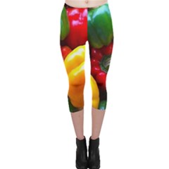 Colorful Capsicum Capri Leggings 