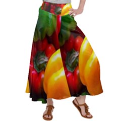 Colorful Capsicum Women s Satin Palazzo Pants by Sparkle