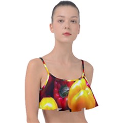 Colorful Capsicum Frill Bikini Top by Sparkle