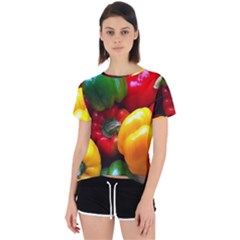 Colorful Capsicum Open Back Sport Tee by Sparkle