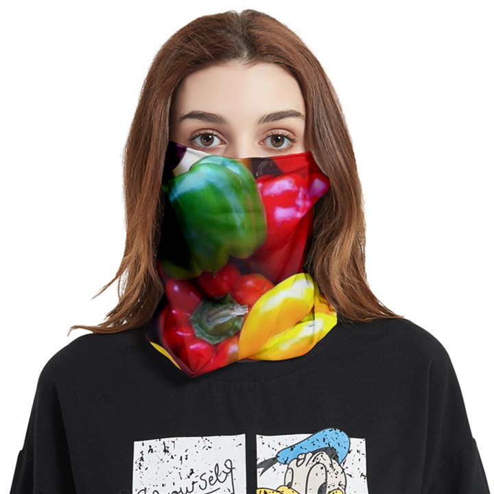 Colorful Capsicum Face Covering Bandana (Two Sides)