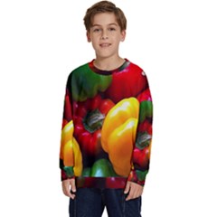 Colorful Capsicum Kids  Long Sleeve Jersey