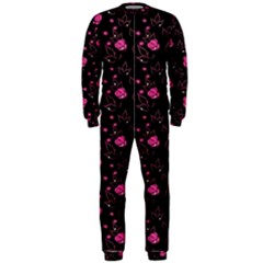 Pink Glowing Flowers Onepiece Jumpsuit (men) by Sparkle