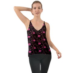 Pink Glowing Flowers Chiffon Cami by Sparkle