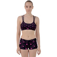 Pink Glowing Flowers Perfect Fit Gym Set by Sparkle