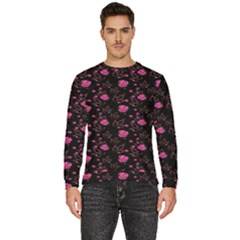 Pink Glowing Flowers Men s Fleece Sweatshirt by Sparkle