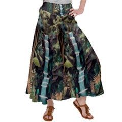 Jungle Tropical Trees Waterfall Plants Papercraft Women s Satin Palazzo Pants by Ravend