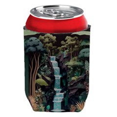 Jungle Tropical Trees Waterfall Plants Papercraft Can Holder by Ravend