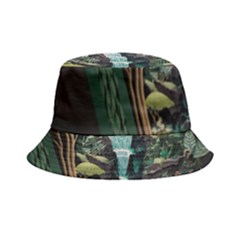 Jungle Tropical Trees Waterfall Plants Papercraft Bucket Hat by Ravend