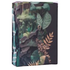 Jungle Tropical Trees Waterfall Plants Papercraft Playing Cards Single Design (rectangle) With Custom Box by Ravend