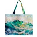 Waves Ocean Sea Tsunami Nautical Painting Zipper Mini Tote Bag View1