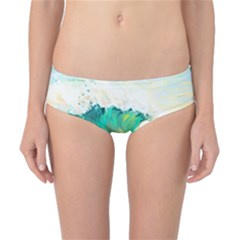 Waves Ocean Sea Tsunami Nautical Painting Classic Bikini Bottoms by Ravend