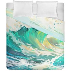 Waves Ocean Sea Tsunami Nautical Painting Duvet Cover Double Side (california King Size) by Ravend