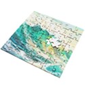 Waves Ocean Sea Tsunami Nautical Painting Wooden Puzzle Square View2