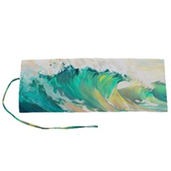 Waves Ocean Sea Tsunami Nautical Painting Roll Up Canvas Pencil Holder (s) by Ravend