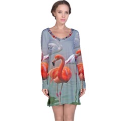 Birds Long Sleeve Nightdress by Sparkle