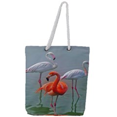 Birds Full Print Rope Handle Tote (large) by Sparkle