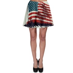 Patriotic Usa United States Flag Old Glory Skater Skirt by Ravend