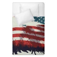 Patriotic Usa United States Flag Old Glory Duvet Cover Double Side (single Size) by Ravend