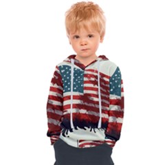 Patriotic Usa United States Flag Old Glory Kids  Overhead Hoodie by Ravend